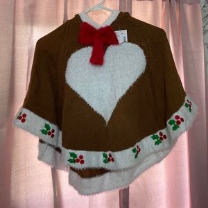 Christmas reindeer poncho